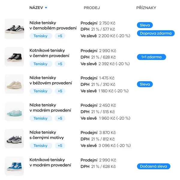 Katalog produktů