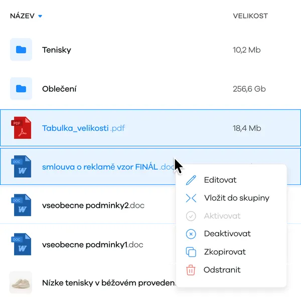 Pravý klik myší